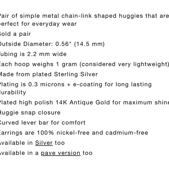 Luv AJ Chain Link Huggie Earrings - Picture 7 of 8